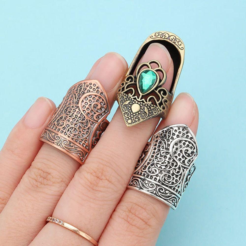 Durable Open Nail Acorn Thimble Metal Embroidery Finger Protector for Embroidery