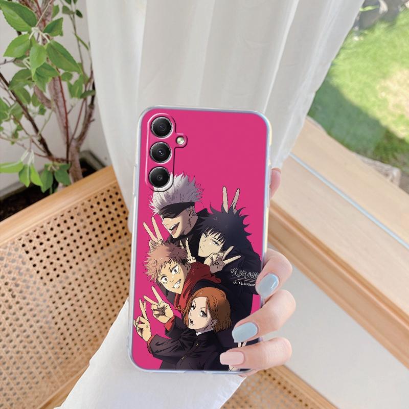 Мягкий прозрачный силиконовый чехол с рисунком аниме для Xiaomi Redmi Note 13 Poco C65 Samsung A55 M35 S24 iPhone Camera противоударный защитный бампер