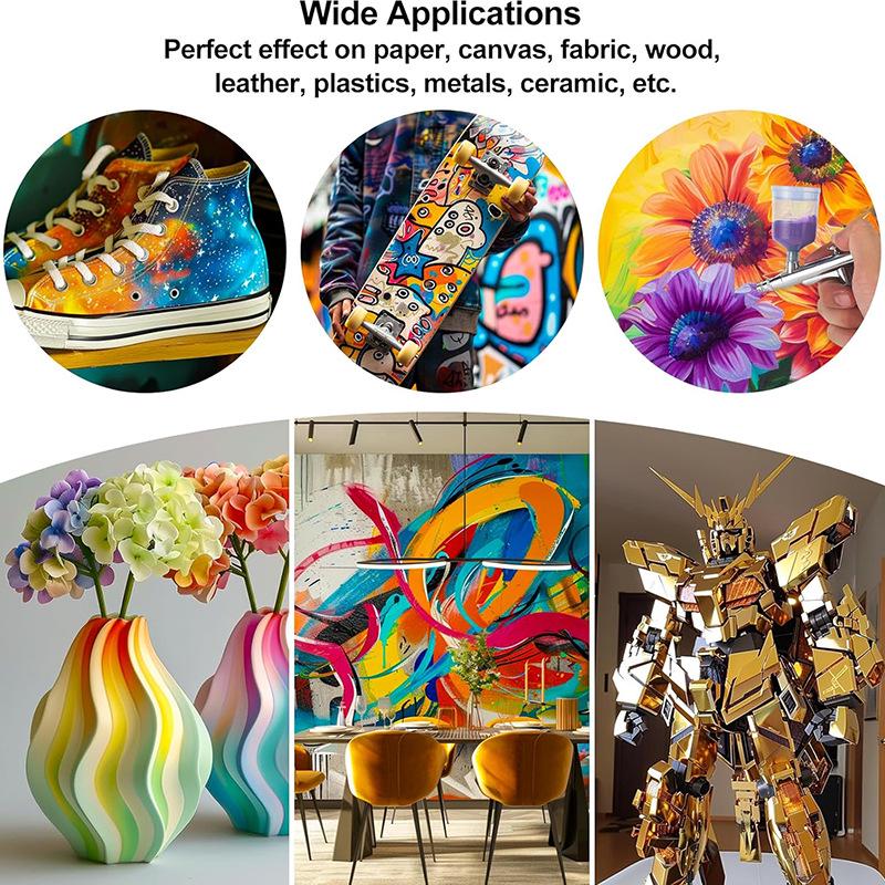 30 мл Многофункциональный набор акриловых красок на водной основе для аэрографа - 28/12 цветов для моделей и DIY-проектов на холсте