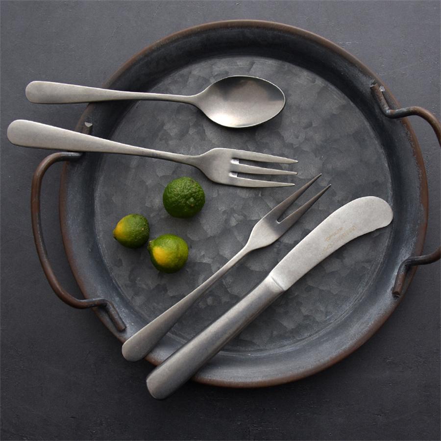 Снежинка Серебряный Классический Ретро Удобная Текстура Нож Для Стейка Вилка Фруктовая Десертная Ложка