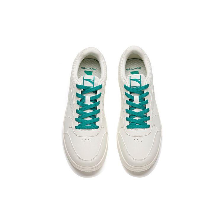 Anta Модные дышащие низкие кроссовки для скейтбординга, мужские кроссовки, белые, зеленые 912128068-3