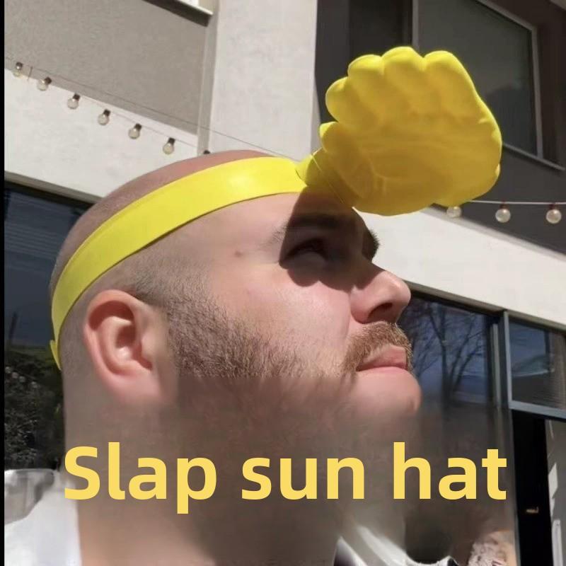Gorra de sol creativa con diseño de mano 3D, visera divertida para protección solar al aire libre