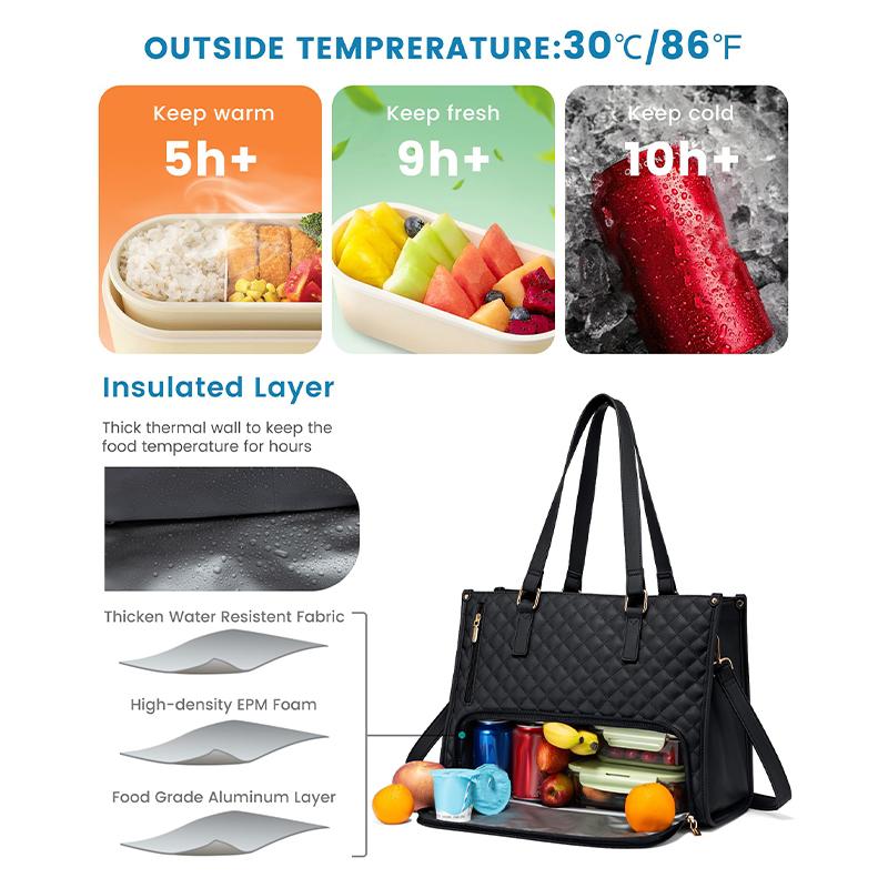 Women Bag Portable Lunch Tote Multi Purpose Insulated Lunch Shoulder Pouch Makeup Bag Durable Waterproof Travel Bag In Stock