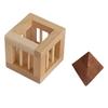 Triangle Wooden Brain Teaser Puzzle Cage Unlock Cage Apart Triangle Luban Lock  Adult Kids Toys