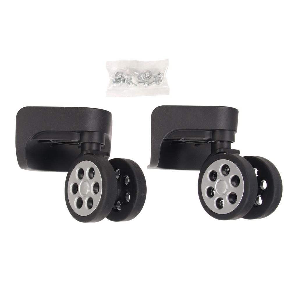2pcs Luggage Wheels Replacement Locking 360 Degree Rotation Quiet Operation Flexible Universal