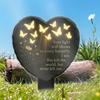 Yousheng 1/2/3 шт. Мемориальная табличка в форме сердца с бабочкой, садовый колышек, украшение, всепогодный, для улицы, двора, газона, патио, дорожки, акриловый, памятный