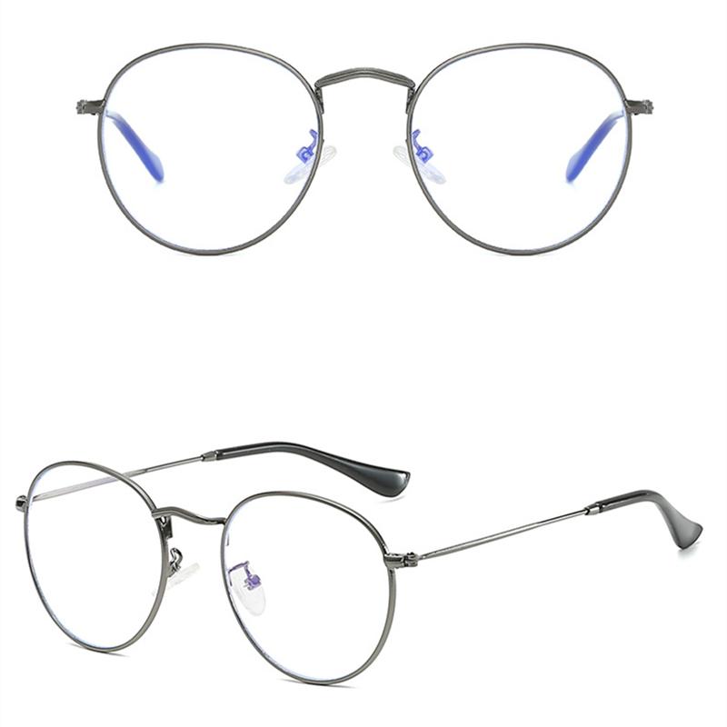 Простота, простые простые очки, анти-синие очки, овальные линзы, корейская версия, литературный стиль, металлическая оправа, унисекс, студент
