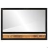 Mirror with Glass Shelf and Solid Mango Wood vidaXL