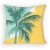 Summer Refreshing Coconut Palm Tree Beach Pillow Case Antidustmite Pillowcase Invisible zipper silky Sofa cover for bedroom