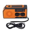 Solar Hand Powered Radio Emergency Charger LED Flashlight IPX3 Waterproof Radio with Hand Crank