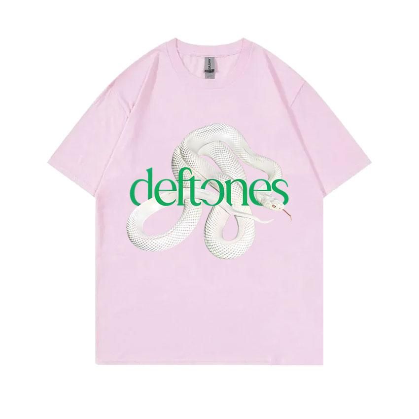 Футболка Deftones для фанатов музыки с принтом змеи. Унисекс, женская, винтажная, альтернативный хэви-метал, оверсайз.