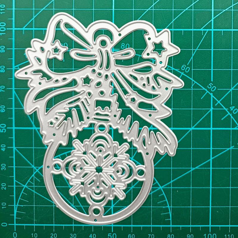 Рождественский кулон, подвесной колокольчик, скрапбукинг, металлические штампы, трафареты для DIY альбома, декор бумажной карты