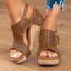 Женские модные сандалии-клинья большого размера, удобные сандалии, женские сандалии