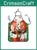 Cartoon Style Waterproof Apron For Cooking And Grilling Made Of Polyester For Couples