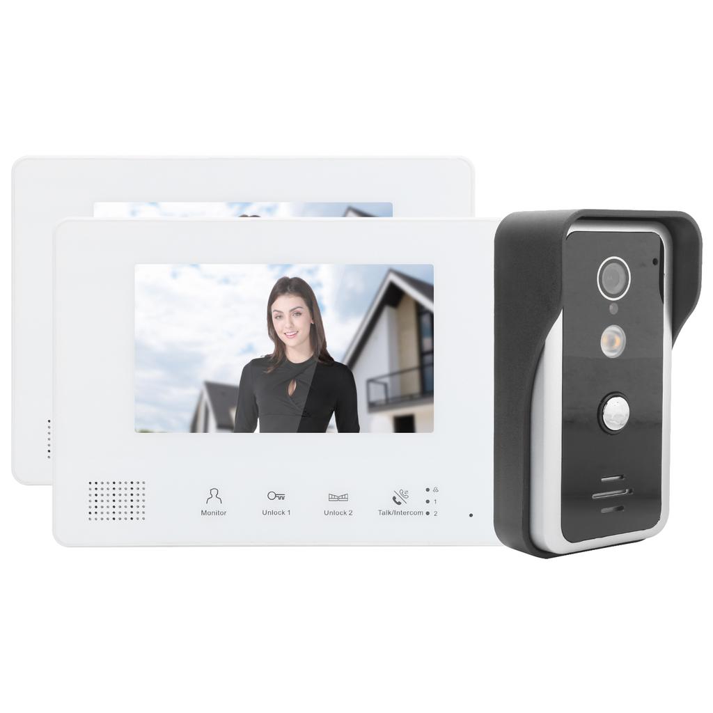 2-проводная система видеодомофона 7 дюймов 2 монитора 1000TVL камера ночного видения домашний интерком 100-240 В