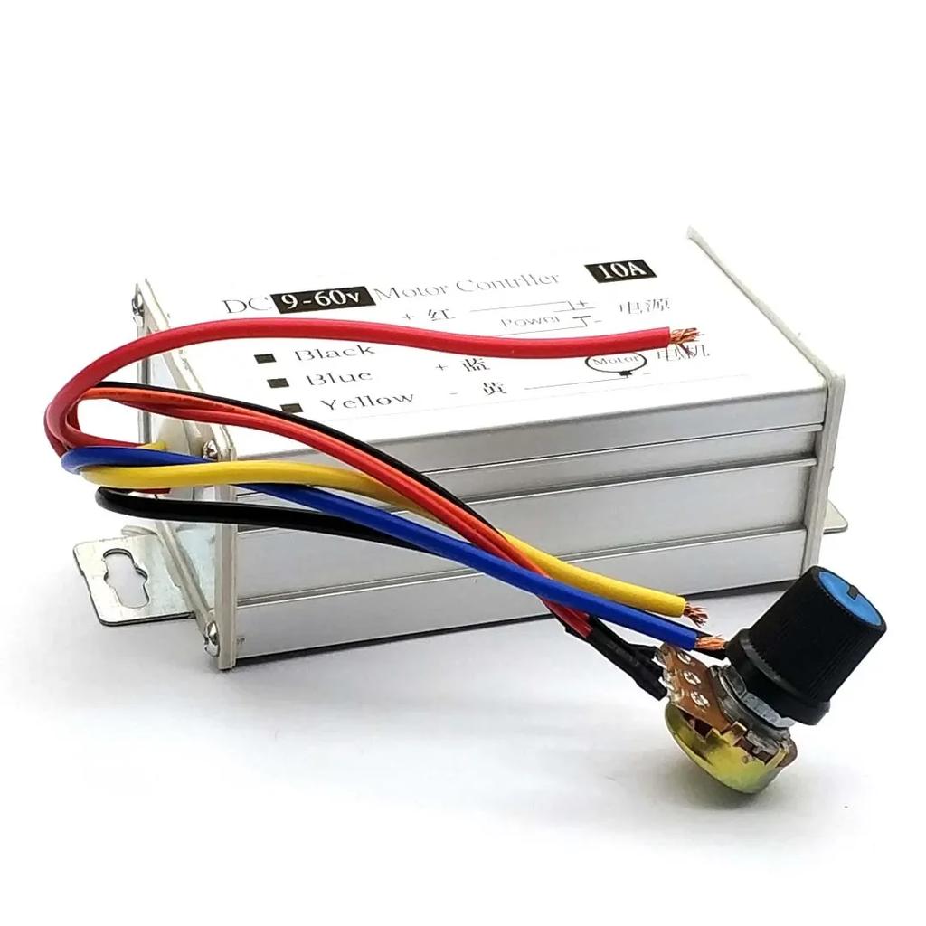 ШИМ регулятор скорости двигателя постоянного тока Макс 10А Драйвер с широтно-импульсной модуляцией 12В24В36В48В60В с переключателем