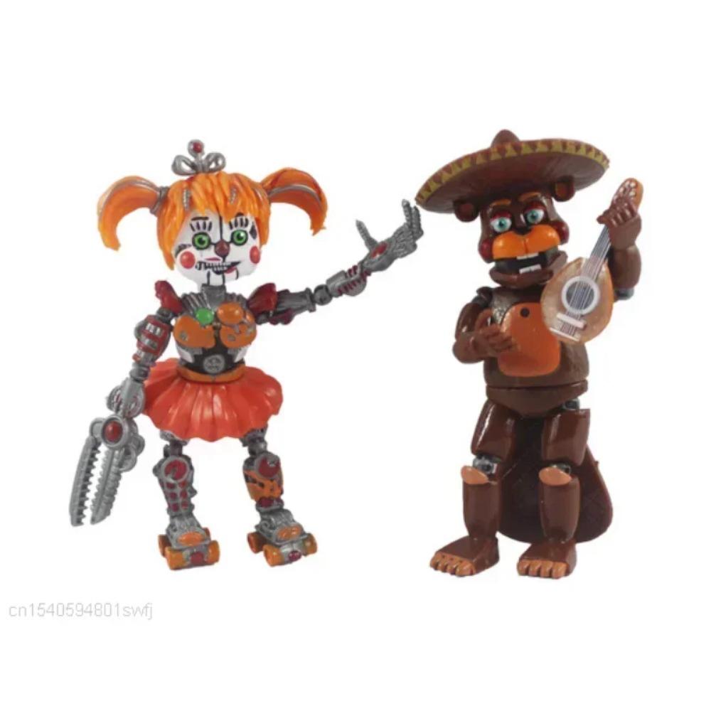 6 шт. Фигурки FNAF Фредди Бонни Фокси Фезбер Медведь Пять Ночей ПВХ Модель Фигурки Действия Игрушки для Детей Подарок на День Рождения