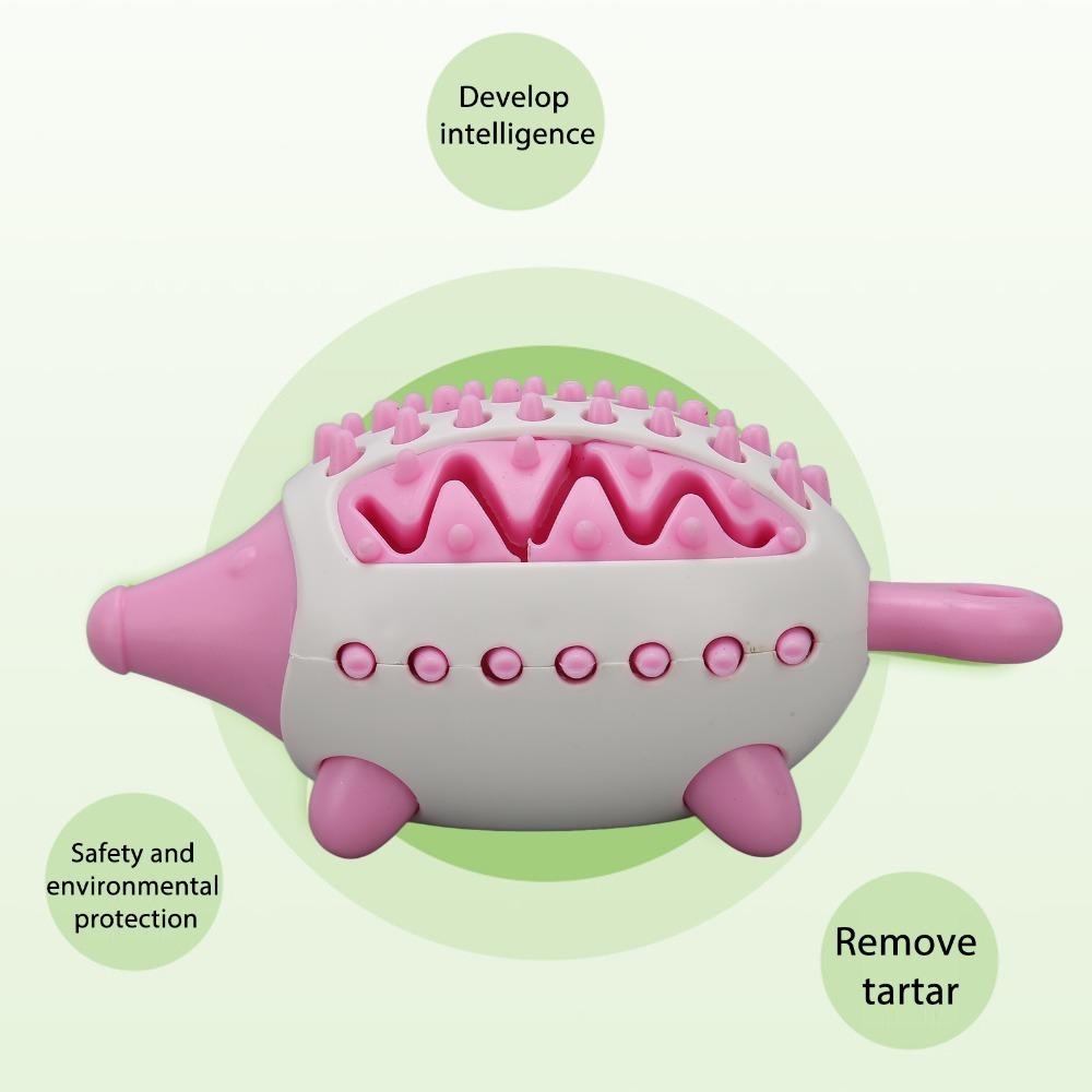 Hedgehog Shaped Dog Chew Toy Bite Tough Pet Food Leak Ball  Indoor Brain Game