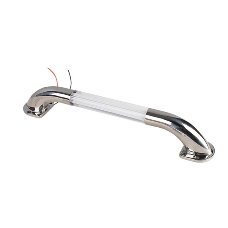 RVs Handrail Grip Integrated Led Light 12V Stainless Steel Handle Deck Handrail