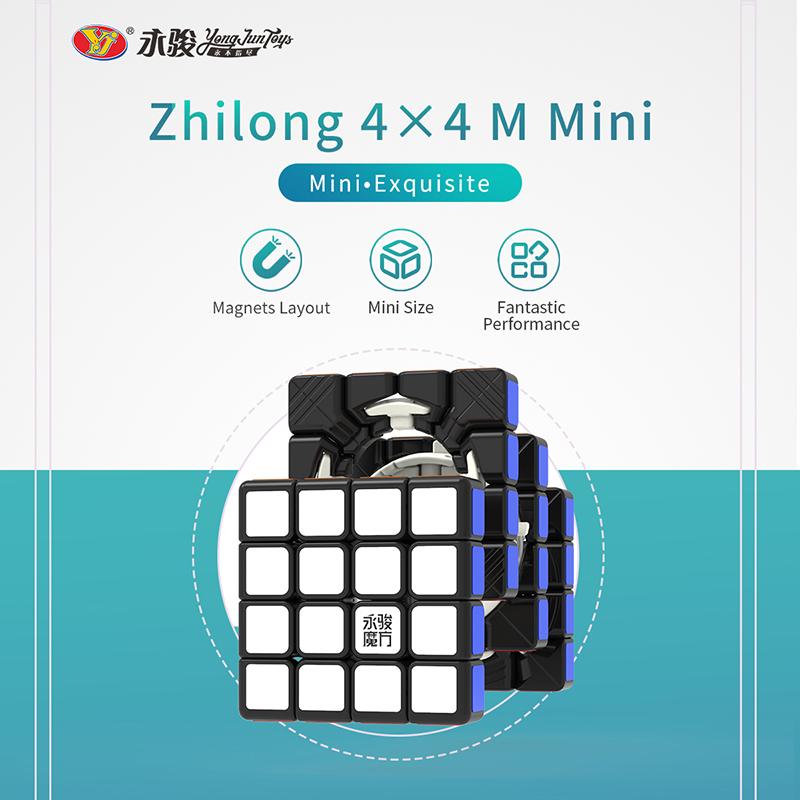 Non-Toxic Yongjun Zhilong Mini 4X4X4 Magnetic Speed Cube Professional Magic Cubes Puzzle Toys 4X4 Cubo Magico