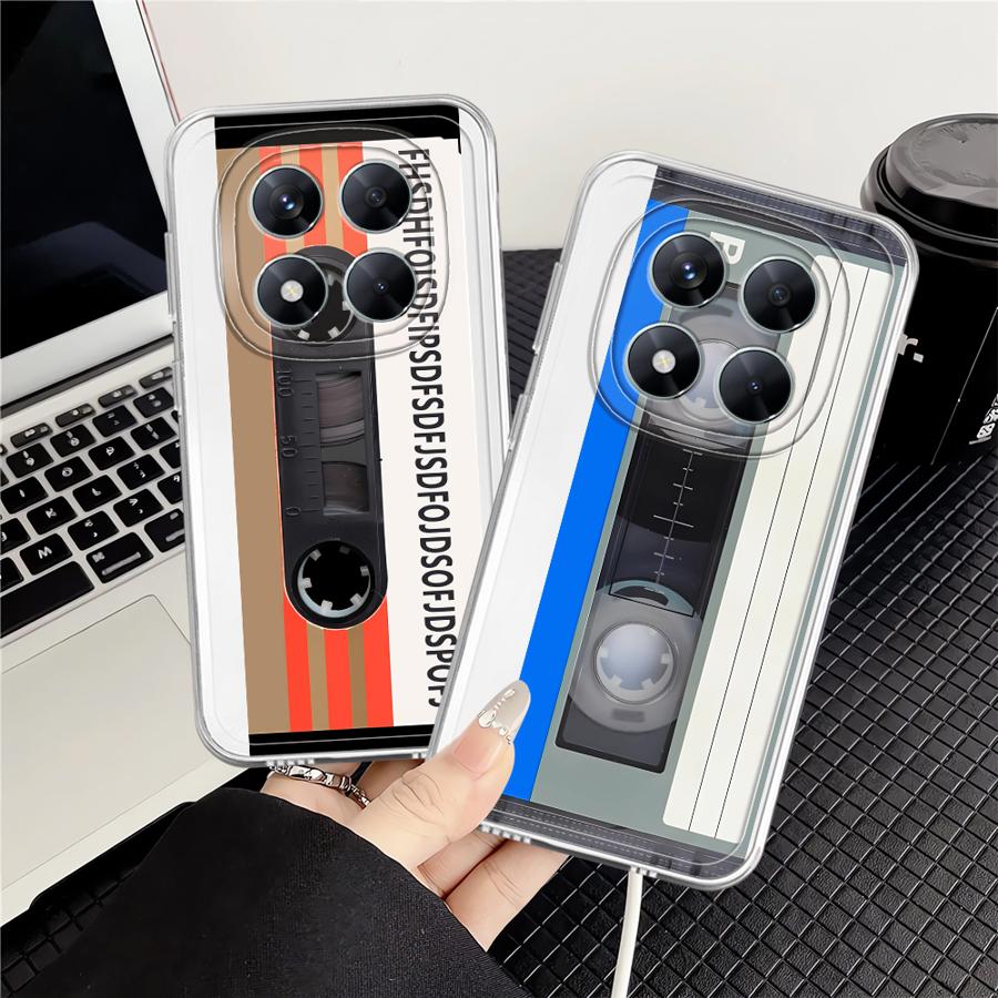 Чехол для Xiaomi Redmi Note 14 Pro Plus Note 13 13C 11 11S 10S A4 12 12S 14C 9 10 Мягкая накладка на телефон Модный ретро Кассетная лента