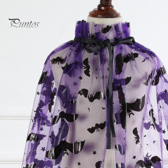 Накидка на Хэллоуин, легкая универсальная одежда, паутина, летучая мышь, тюлевой плащ, костюм для косплея, реквизит для фотосъемки