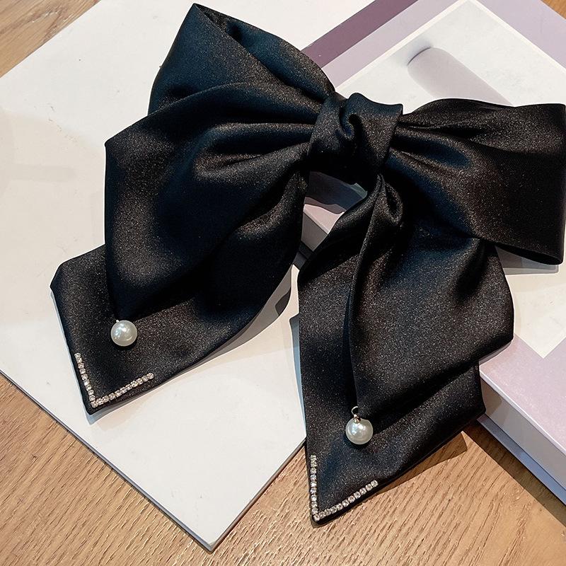 1 шт., новая корейская модная заколка для волос с бантом, однотонная элегантная заколка для волос, головные уборы, аксессуары для волос для девочек и детей