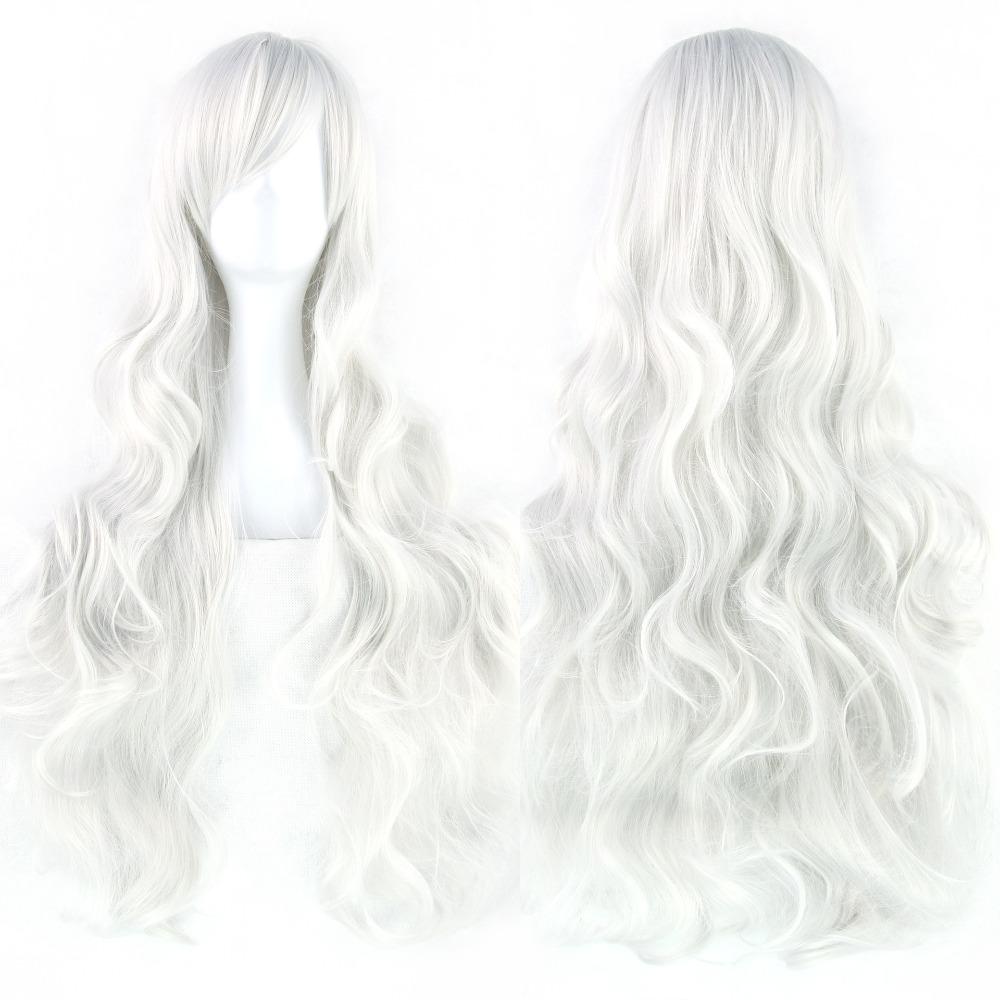 80cm Anime Cosplay Wigs Heat Resistance Women Wave Hairpiece Long Curly Hair Cosplay Party