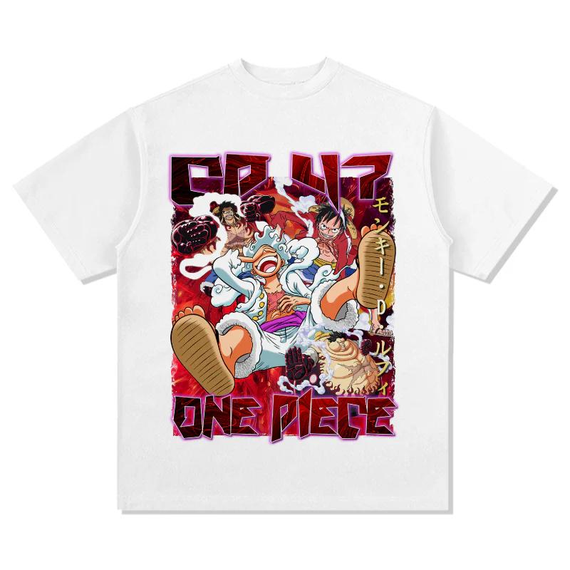 Хлопковая футболка с принтом аниме One Piece, летняя, для мужчин и женщин, для поклонников аниме, ретро, удобная, дышащая, уличная футболка