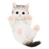 Фигурка кота Бенни, Декор для интерьера, Украшение в виде кошки, Изготовлена из полирезина, Кот Бенни, Удивленный, Полосатый (макрель), Белый, Подарок, Презент, QB-042