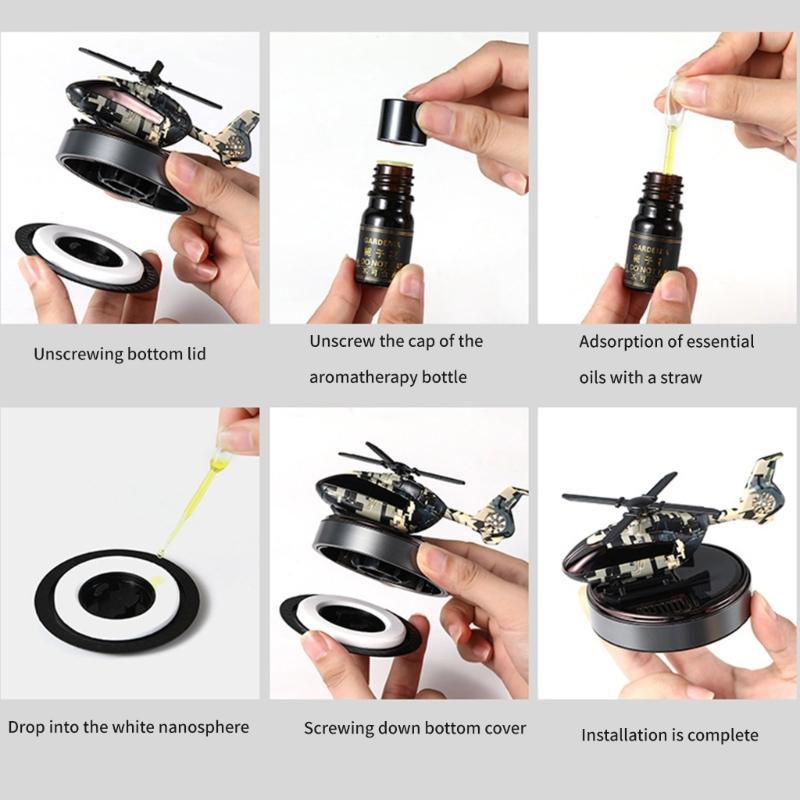 Car Scent Car Air Freshener, Rotating Propeller Car Fresheners Dashboard Long Lasting Air Freshener for Vehicle