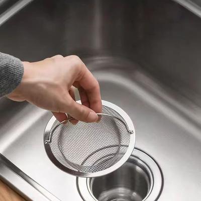 Фильтр для кухонной мойки из нержавеющей стали, утолщенный, антизасоряющий сливной фильтр, универсальная герметичная сетка для корзины для мойки, улавливатель мусора