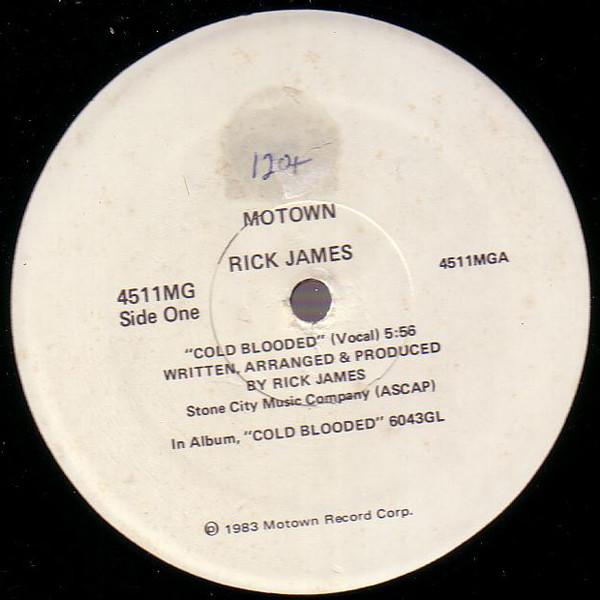 12-дюймовая пластинка RICK JAMES Cold Blooded 4511MG MOTOWN 1983 США Танцевальная Электроника Б/у