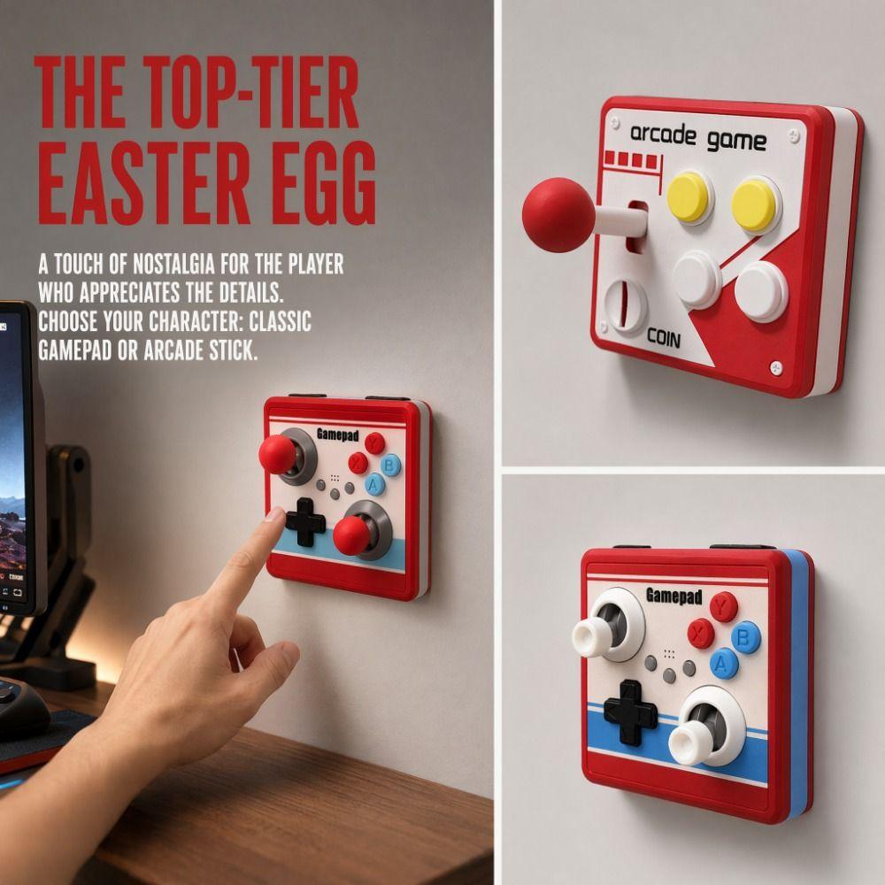Creative Arcade Joystick Light Switch Cover 3D Printed Switch Panel Decoration Living Room Decor