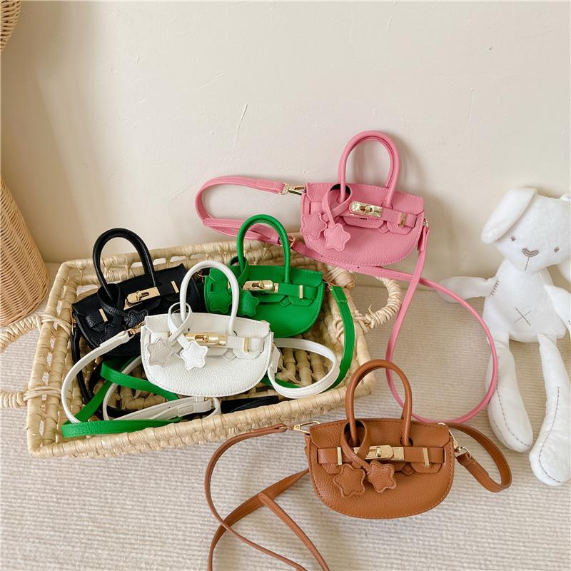 Stylish Mini Crossbody Pu Bag For Kids Chic Princess Coin Purse Accessory