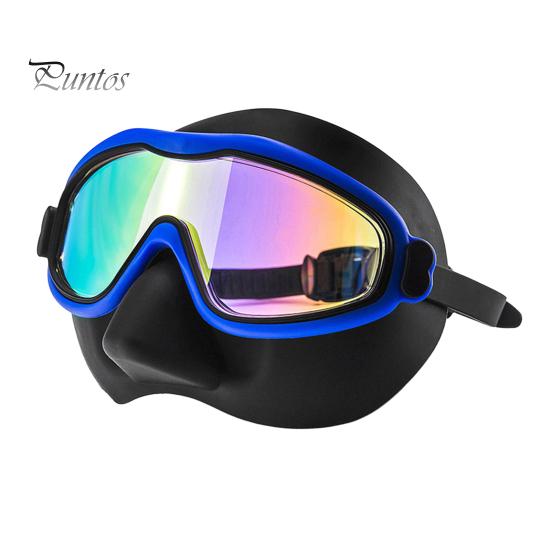 Kids Swim Goggles with Nose Cover Anti-Fog UV Protection Diving Face Guard Wide-Angle Lens No Leak Pool Goggles for Kids Age 3-15