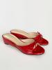 Circle Ribbon Mule (Cherry)
