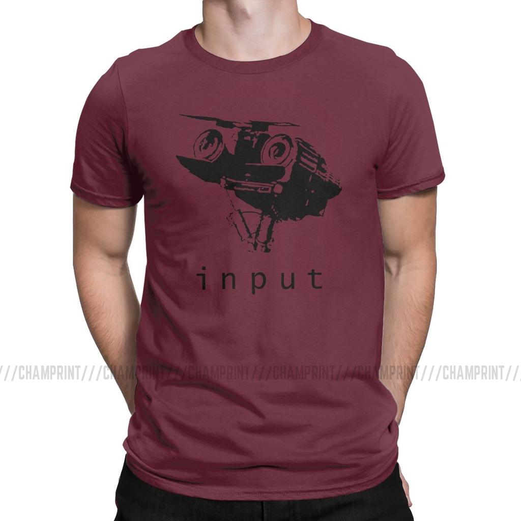 Casual Input TShirt Men Crew Neck T Shirts Short Circuit Johnny 5 80s Retro Robot Movies Short Sleeve Tee Shirt Graphic Tops