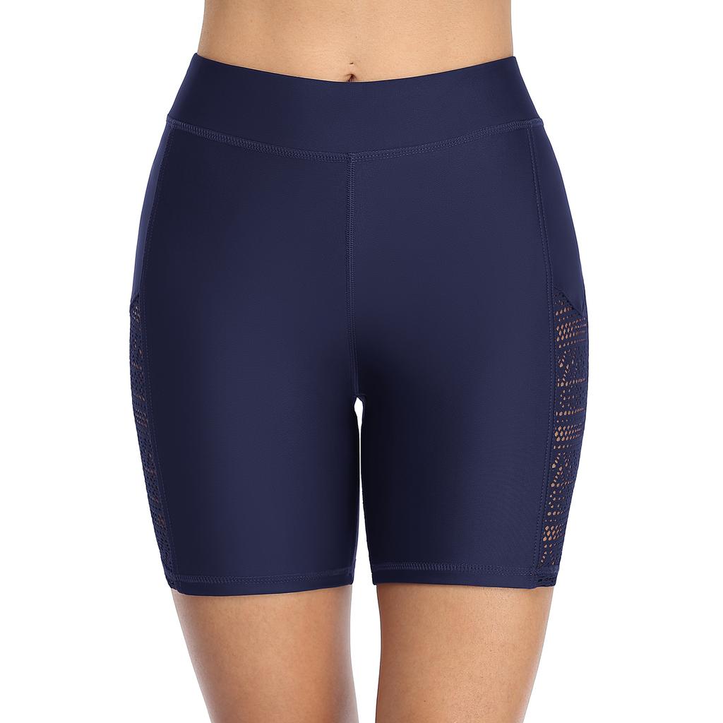 CHARMLEAKS Женские шорты для плавания, полые плавки с высокой талией, плавки бикини, трусы, плавки с разрезом