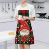 Кухонный фартук Рождественский мультфильм Санта-Клаус Маслостойкая водонепроницаемая одежда для приготовления пищи без рукавов Необрастающий кухонный нагрудник для мытья посуды