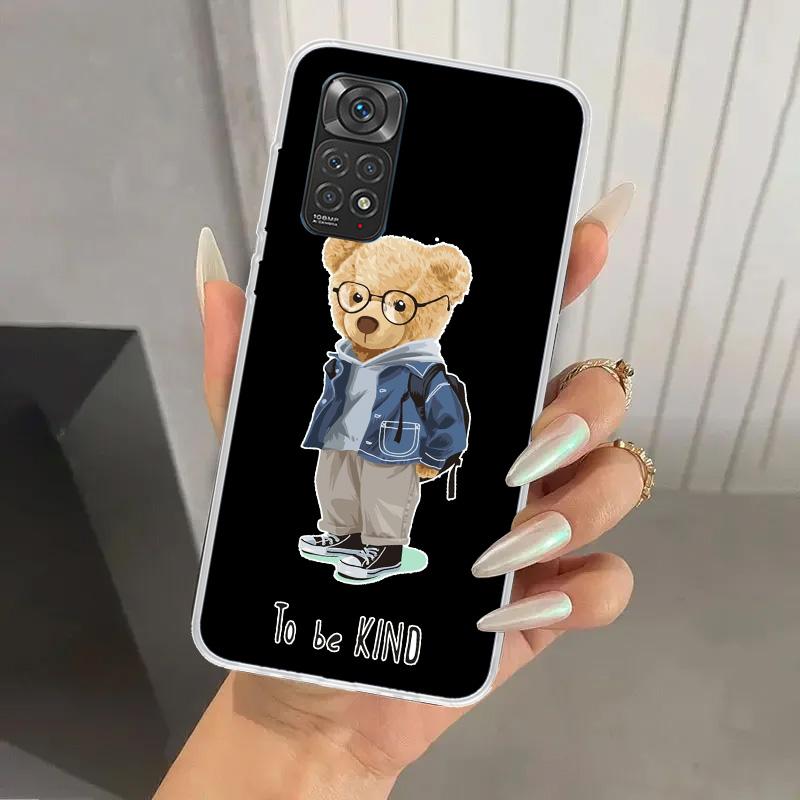 Fashion Brand Bear Phone Case for Xiaomi Redmi Note 15 14 14S 13 12S 12 Pro 11S 11 Plus 11T 11E 10S Soft Funda Print Shell Redmi