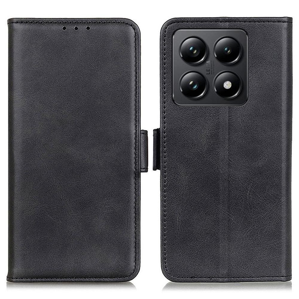 For Xiaomi 14T Pro Case Stand Cowhide Texture PU Leather Phone Cover