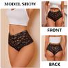 3Pcs Lace Hollow Out Boyshorts Women's Sexy Floral Panties 5 Solid Colours Underwear Letter Belt Briefs Perspective Lingerie