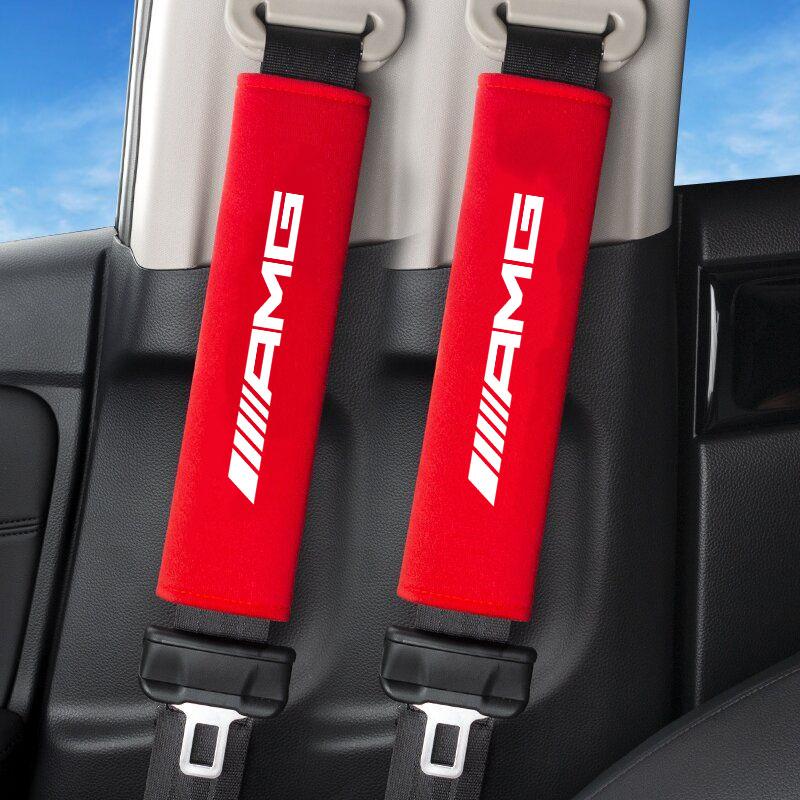 2Pcs Car Seat Belt Safety Belt Shoulder Cover For Mercedes Benz AMG W204 W205 W203 W211 W212 W213 W201 W210 W124 W126 W140 AY1