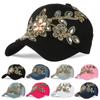 Hat Sunscreen Sports Hat Diamond-studded Baseball Caps Cowboy Hat Cap Golden Flowers Sun Hat