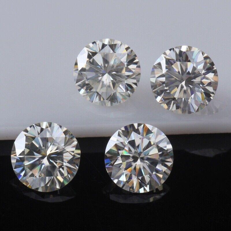 Moissanite 2 Pcs 14 mm D Color Round VVS1 Excellent Certified Gemstone Lot