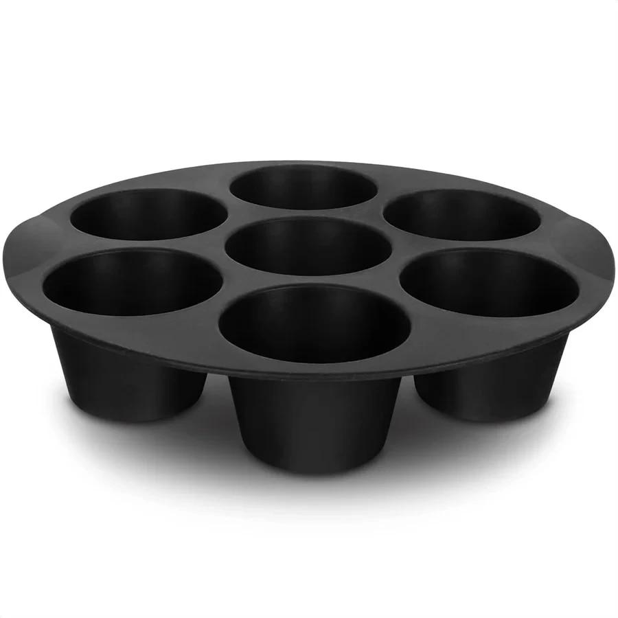 7 Inch 7 Cups Airfryer Silicone Muffin Pan Cupcake Mold for 3.5 To 5.8 L Air Fryer Accessories Non Stick Mini Cake Mould