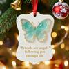 Friendship Butterfly Christmas Ornament Friends Are Angels Hanging Pendant Friendship Keepsake Christmas Tree Decoration Gift for Women Friends