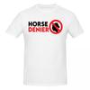 Unisex Funny Horse Denier Vintage T Shirt Streetwear Cotton Crewneck Unisex Clothing