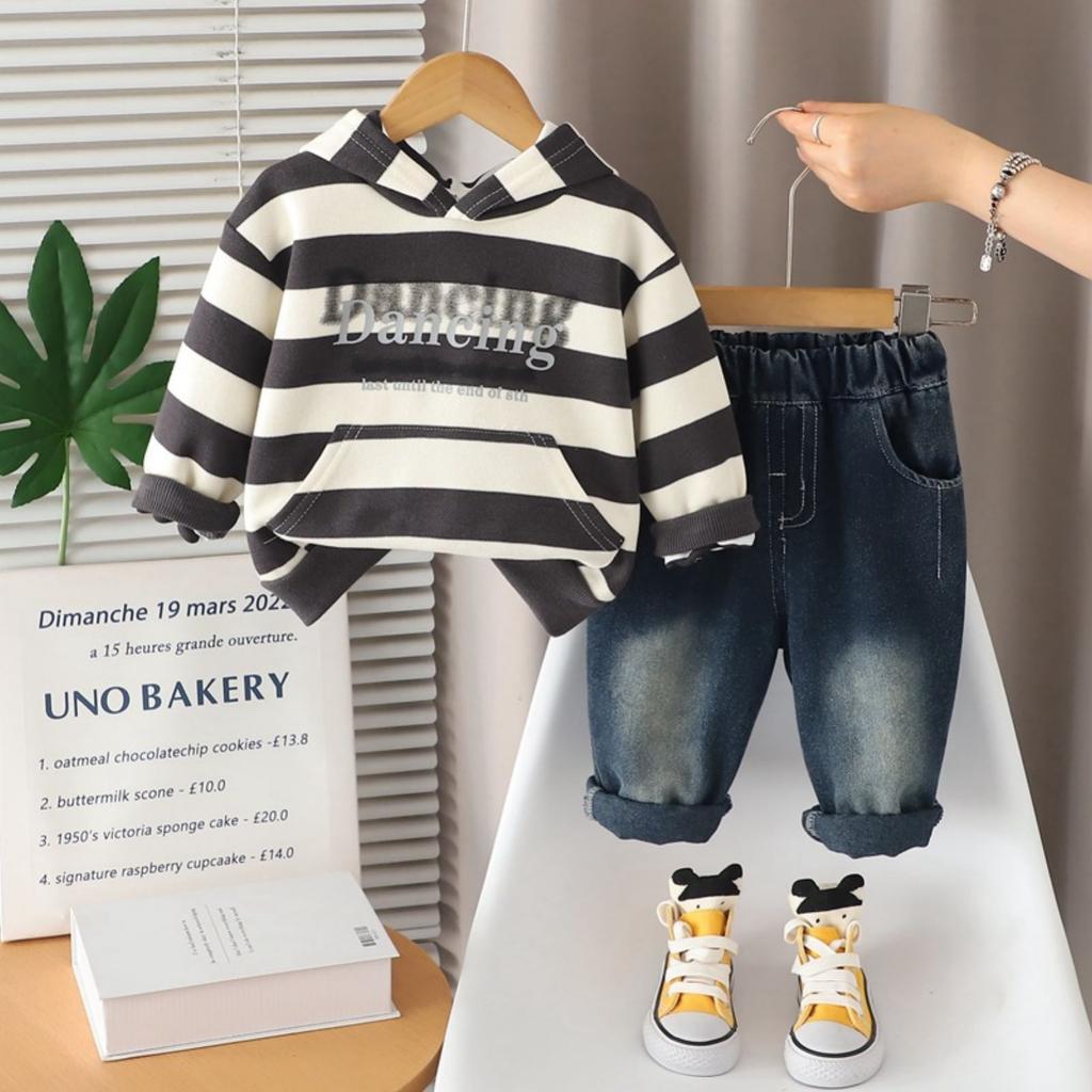 Детский повседневный комплект с длинным рукавом, удобные наряды для повседневной носки